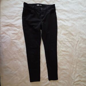 Old Navy Women's Fleece Lined Black Skinny Jeans